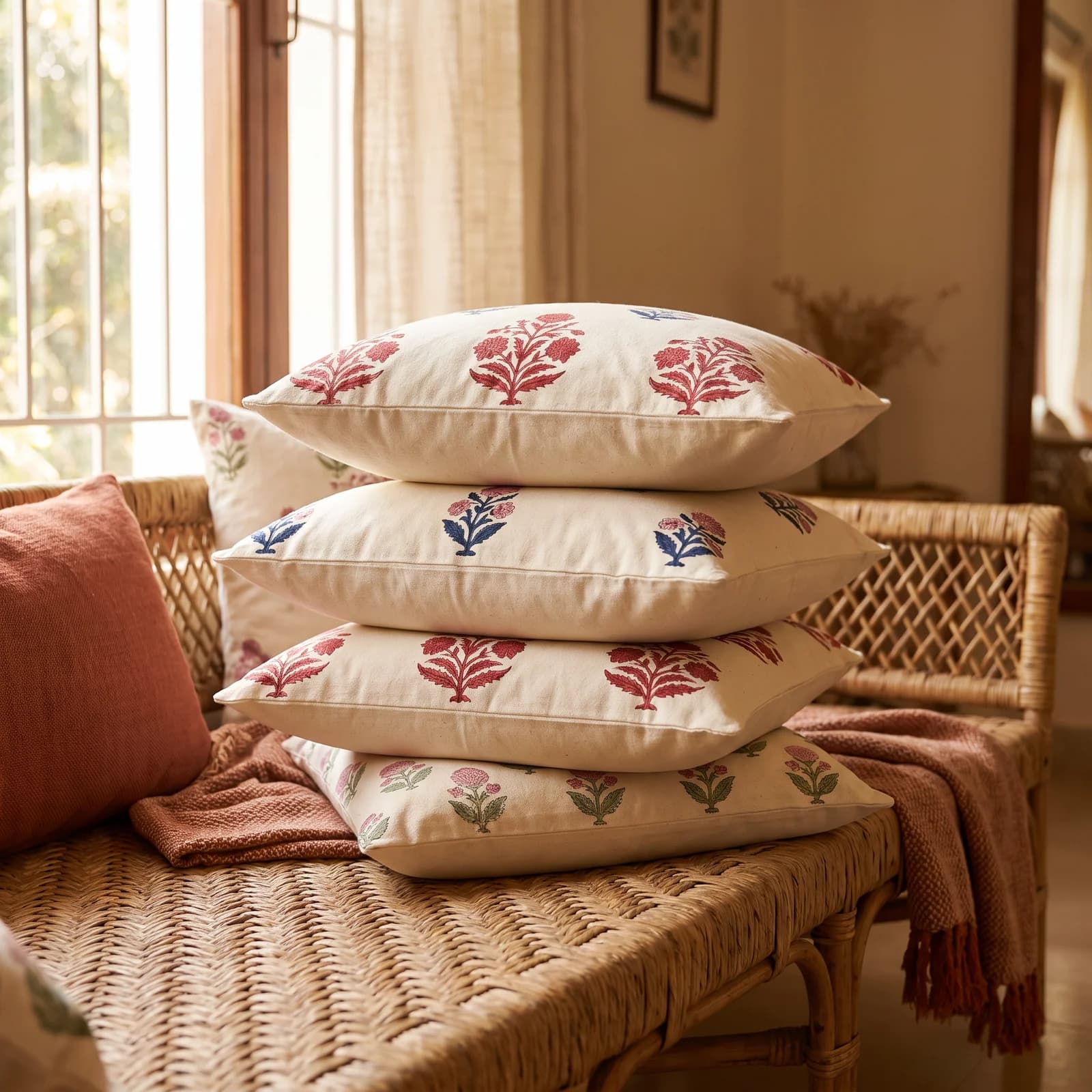 Cushion Covers Set of 2 — Natural Dye Madder