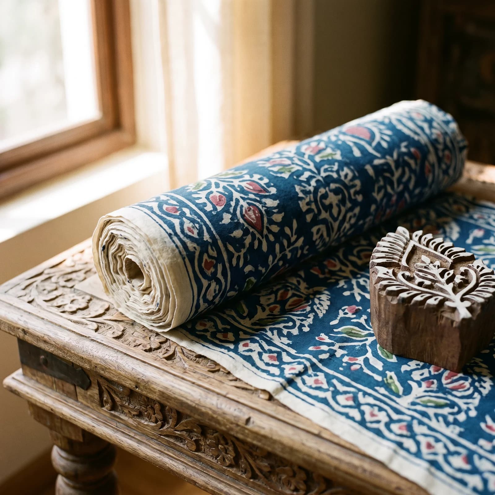 Dabu Indigo Cotton Fabric — Classic Boota